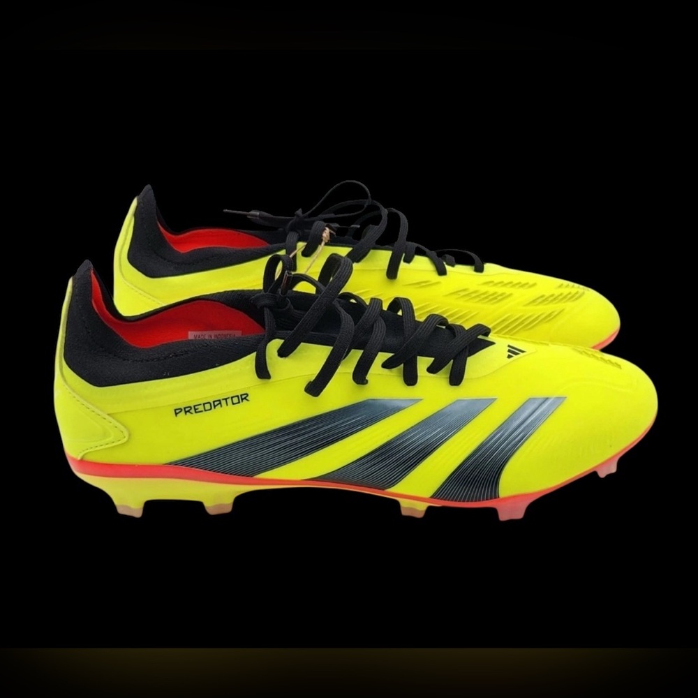 adidas Mens SZ 11 PREDATOR 24 PRO FIRM‎ GROUND SOCCER CLEATS Solar Yellow IG7776